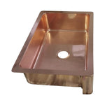 Load image into Gallery viewer, Single Bowl Copper Kitchen Sink Front Apron Smooth Shining Copper Finish