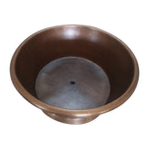 Round Copper Tub Hammered Antique