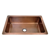 Single Bowl Five Grape Front Apron Copper Kitchen Sink