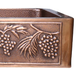 Load image into Gallery viewer, Single Bowl Five Grape Front Apron Copper Kitchen Sink