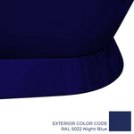 Load image into Gallery viewer, Slanting Base Copper Bathtub Nickel Interior & RAL5022 Night Blue Exterior