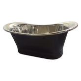 Copper Bathtub Nickel Inside Black Outside
