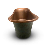 Load image into Gallery viewer, Copper Bathtub Copper Interior & Blue Green Patina Exterior with Beading on Base
