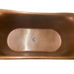 Load image into Gallery viewer, Copper Bathtub Copper Interior & Blue Green Patina Exterior with Beading on Base