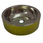 Load image into Gallery viewer, Double Wall Brass Sink Lustrous Nickel Finish Inside Coppersmith Creations