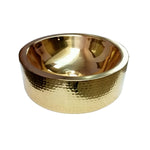 Load image into Gallery viewer, Brass Sink Hammered Pattern Exterior & Smooth Interior Double Wall