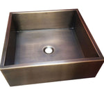 Load image into Gallery viewer, Square Double Wall Antique Brass Sink