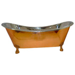 Load image into Gallery viewer, Copper Clawfoot Bathtub Nickel Inside - Coppersmith Creations