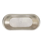 Load image into Gallery viewer, Copper Clawfoot Tub Nickel Interior Antique Hammered Copper Exterior Double Slipper