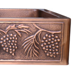 Load image into Gallery viewer, Double Bowl Five Grape Front Apron Copper Kitchen Sink
