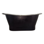 Load image into Gallery viewer, Straight Base Copper Bathtub Nickel Inside Black Outside