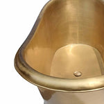 Load image into Gallery viewer, Slanting Base Brass Bathtub Brushed Full Brass Finish