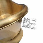 Load image into Gallery viewer, Slanting Base Brass Bathtub Brushed Full Brass Finish