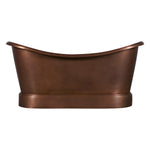 Load image into Gallery viewer, Smooth Double Slipper Copper Bathtub - Coppersmith Creations