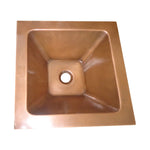 Load image into Gallery viewer, Square Double Wall Copper Sink Tapering Depth - Coppersmith Creations