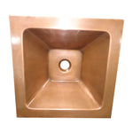 Load image into Gallery viewer, Square Double Wall Copper Sink Tapering Depth - Coppersmith Creations