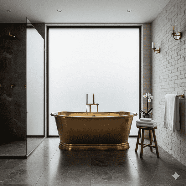 Brass Bathtubs: A Golden Symbol of Timeless Luxury