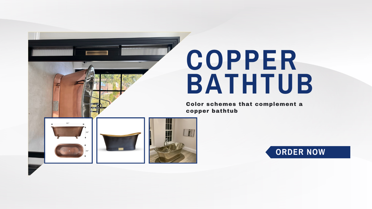 A stylish palette for copper bathtubs