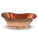 Load image into Gallery viewer, Slanting Base Copper Bathtub Full Shining Copper Finish
