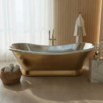 Load image into Gallery viewer, 2000mm Slanting Base Brass Bathtub Nickel Interior (No Branding Plaque)

