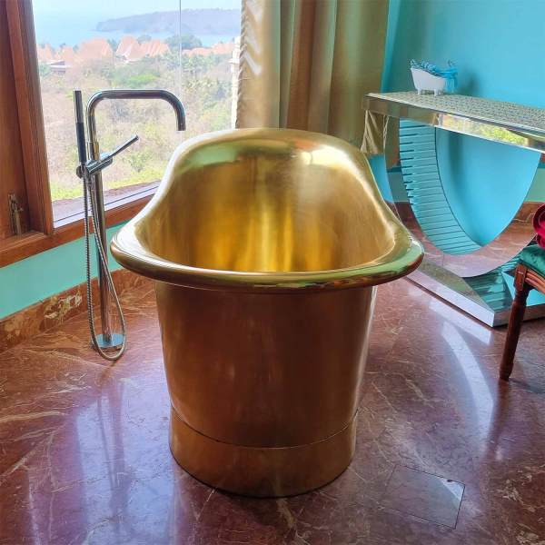 Brass Bathtub + Sink Full Brass