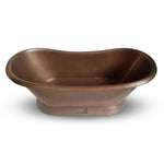 Load image into Gallery viewer, Slanting Base Copper Bathtub Plain Antique Finish

