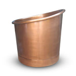 Load image into Gallery viewer, 39-Inch Round Japanese Soaking Style Antique Finish Copper Bathtub
