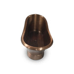Load image into Gallery viewer, Slanting Base Copper Bathtub Plain Antique Finish
