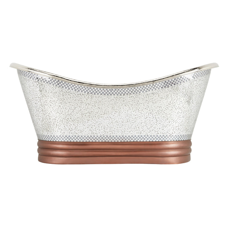 Double Slipper | Copper Tub | Nickel Interior | Mosaic Exterior & Antique Copper Base