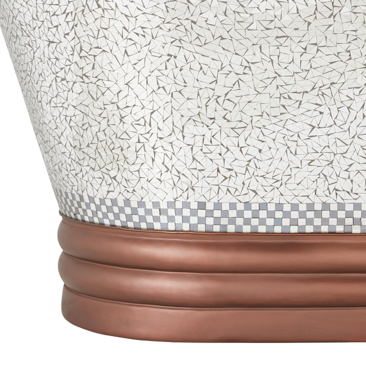 Double Slipper | Copper Tub | Nickel Interior | Mosaic Exterior & Antique Copper Base