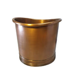Load image into Gallery viewer, Japanese Style Smooth Plain Antique Finish Copper bathtub
