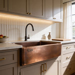 Load image into Gallery viewer, Copper Sink Hammered Front Apron 24.50 x 18.50 x 7 inch
