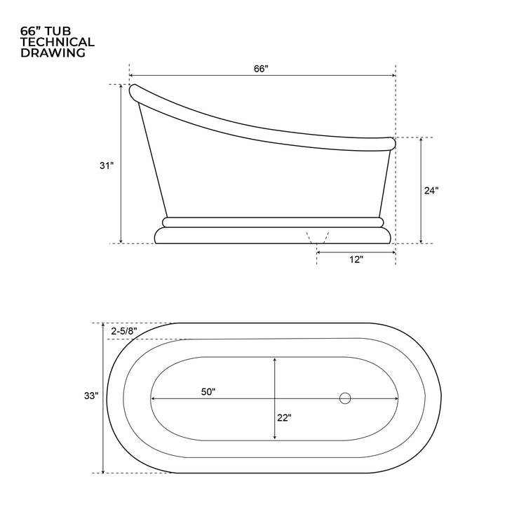 Copper Slipper Tub