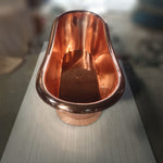 Load image into Gallery viewer, Slanting Base Copper Bathtub Full Shining Copper Finish
