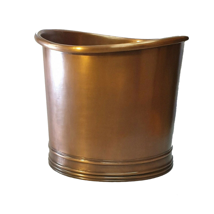 Japanese Style Smooth Plain Antique Finish Copper bathtub