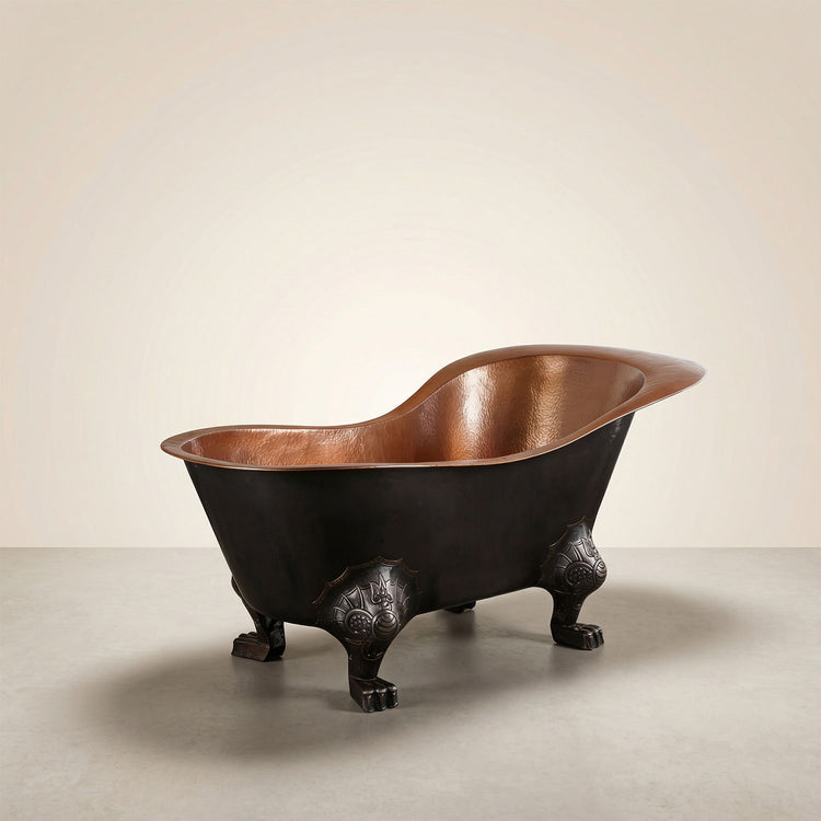 Clawfoot Copper Tub Chinese Style - The Bridgerton Bath
