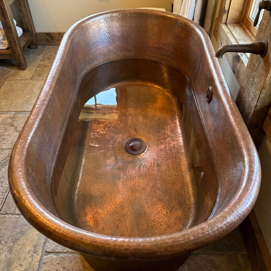 Antique Copper Finish Brass Popup Waste for Bathtubs