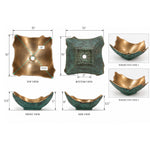 Load image into Gallery viewer, Broken Earthen Vessel Style Cast Bronze Sink Antique Finish Inside &amp; Patina Outside
