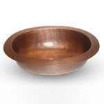 Load image into Gallery viewer, Oval Hammered Copper Sink
