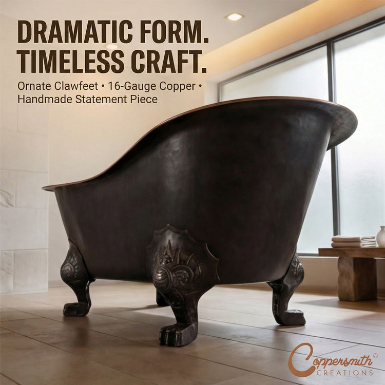 Clawfoot Copper Tub Chinese Style – The Bridgerton Bath
