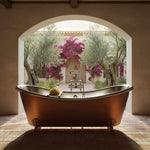 Load image into Gallery viewer, Copper Clawfoot Tub Nickel Interior Antique Hammered Copper Exterior Double Slipper
