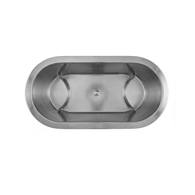 Double Wall Stainless Steel Bathtub with Built-In Dual Seats