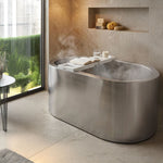 Load image into Gallery viewer, Double Wall Stainless Steel Bathtub with Built-In Dual Seats
