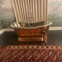 Slanting Base Copper Bathtub Nickel Inside Copper Outside
