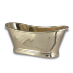 Load image into Gallery viewer, Brass Bathtub Rolled Pipe Top Full Polished Brass Finish
