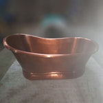 Load image into Gallery viewer, Smooth Single Slipper Pedestal Copper Bathtub
