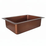 Load image into Gallery viewer, Single Bowl Smooth Antique Copper Kitchen Sink without Front Apron
