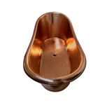 Load image into Gallery viewer, Slanting Base Hammered Polished Full Copper Bathtub
