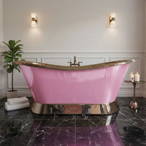 Slanting Base Copper Bathtub Nickel Inside & on Base RAL 4003 Exterior