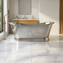 Slanting Base Stainless Steel Bathtub Full Steel Finish